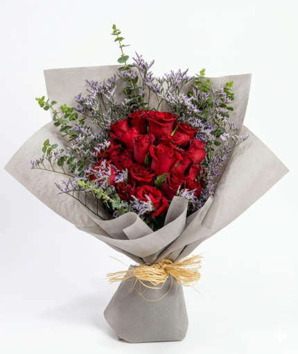 بوكيه ورد أحمر رومانسي | Romantic Red Rose Bouquet
