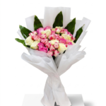 باقة بينك وأبيض راقية | Pink & White Elegant Bouquet