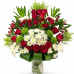 باقة أحمر وأبيض ملكية | Royal Red & White Bouquet