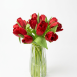 باقة ورد أبيض كلاسيك | Luxury Red Tulip Bouquet